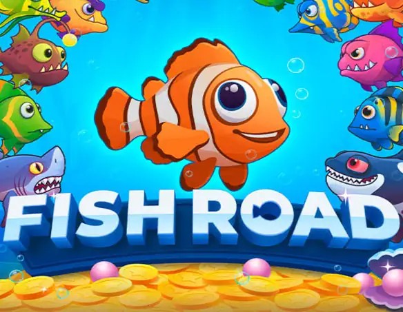 Fish Road slot logo by InOut at R2pbet Casino